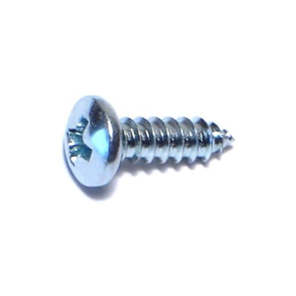 Midwest Fastener Sheet Metal Screw, #7 x 1/2 in, Zinc Plated Steel Pan Head Phillips Drive, 100 PK 03236 - main